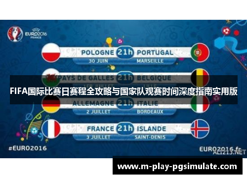 FIFA国际比赛日赛程全攻略与国家队观赛时间深度指南实用版
